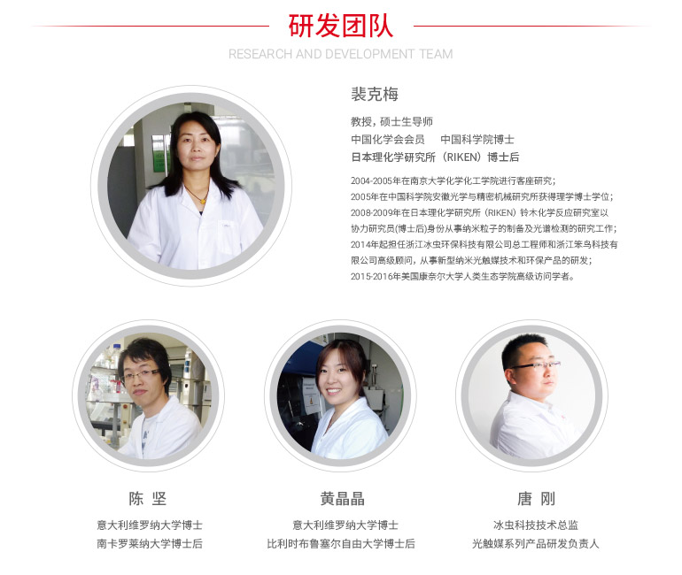冰虫光触媒-研发团队